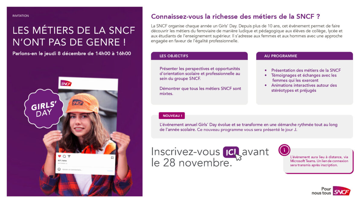 Girls Day Sncf Le D Cembre Entreprisesentreprises